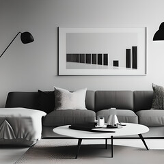 modern living room interior frame mockup, poster mockup, 
