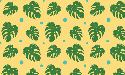 Tropical background with beautiful leaves
