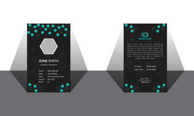 Id card with lanyard set isolated vector illustration. Blank plastic access card, name tag holder with pin ribbon, corporate card key, personal security badge, press event pass Office ID Card Template