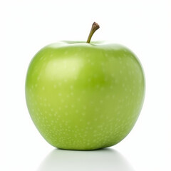 Green apple isolated. Illustration AI Generative
