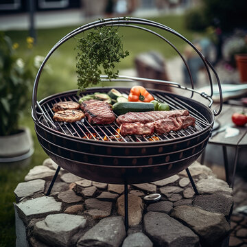  The Art of Grilling: Men Enjoying BBQ with Beer