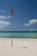 Papier Peint photo Plage blanche de Boracay flag on the white beach, Boracay