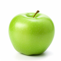 Green apple isolated. Illustration AI Generative