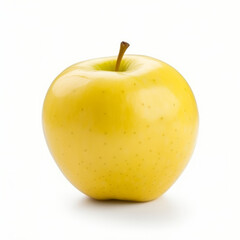 Yellow apple isolated. Illustration AI Generative.