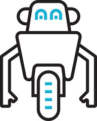 Obraz premium robot line icon