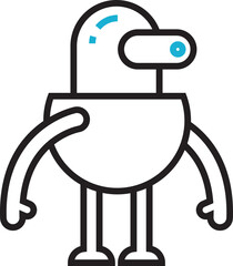 robot line icon