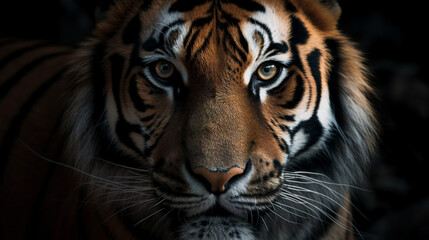 Fototapeta na wymiar stunning head of a tiger. Generative AI