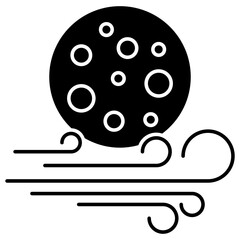 An icon design of windy night 