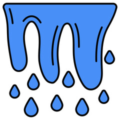 Trendy vector design of melting 