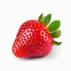 Red strawberry isolated. Illustration AI Generative.