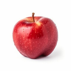 Red apple isolated. Illustration AI Generative.
