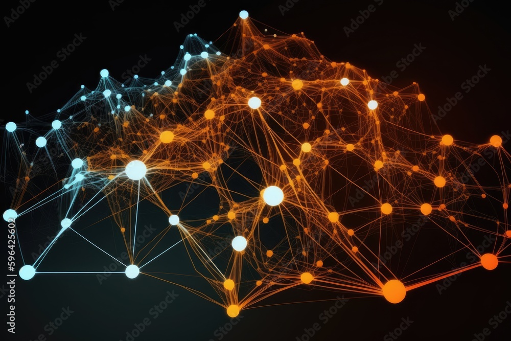 Poster abstract digital background with connection lines. network concept