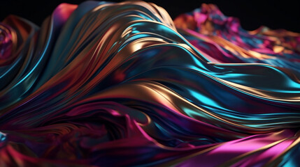 Abstract Background. Silk Waves. Colorful. Generative AI. #9