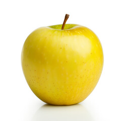 Yellow apple isolated. Illustration AI Generative.