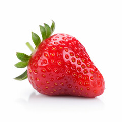 Red strawberry isolated. Illustration AI Generative.