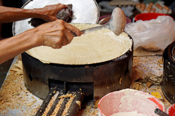 traditional asian food stall in the streets of cebu