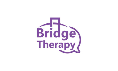 Bridge Therapy logo design. Speech therapy  education logo design.