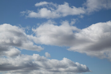 Blue sky with clouds.Sky background with summer clouds.