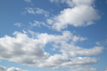 Blue sky with clouds.Sky background with summer clouds.