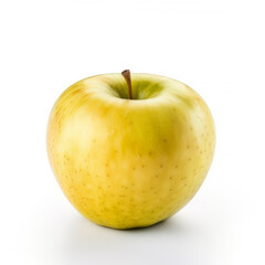 Yellow apple isolated. Illustration AI Generative.