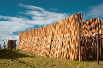The piles of wood are placed to dry in Iringa region before shipped to various places in Tanzania