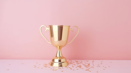 Winner champion cup. Illustration AI Generative.