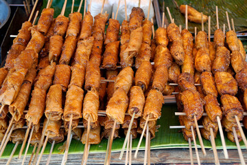 traditional asian food stall in the streets of cebu