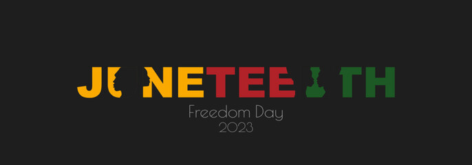 Fototapeta na wymiar Juneteenth Freedom Day 2023 banner.
