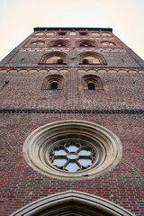 Entrance of Riga Cathedral looking up, Riga, Latvia
