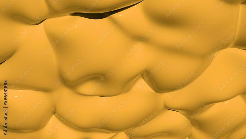 Aufkleber blue and yellow background. design. big inflating bubbles in animation that move in different direct