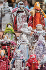 Slavic traditional little dolls made of rags