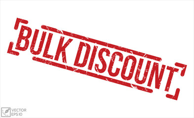 Bulk discount grunge rubber stamp on white background. Bulk discount Rubber Stamp.