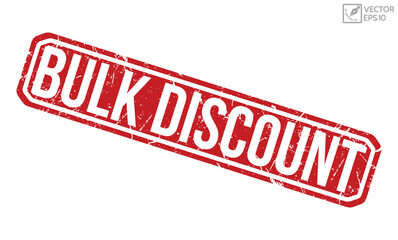 Bulk discount grunge rubber stamp on white background. Bulk discount Rubber Stamp.