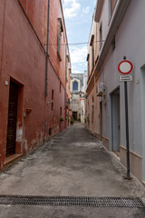 Naklejka na ściany i meble Alleys of the historic center of Galatone, province of Lecce, Puglia. Italy