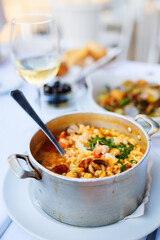 Delicious seafood pasta