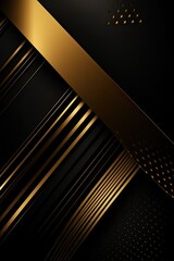 A Modern Abstract Gold & Black Pattern Background - Unforgettable Design: Generative AI