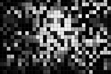 Fototapeta premium Black 3D geometric square background created by Generative AI