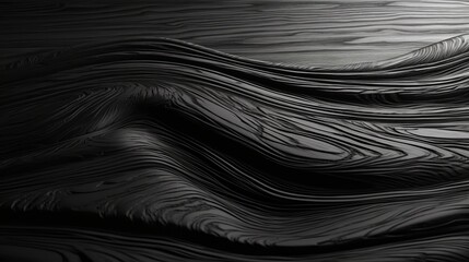 Horizontal wood grain waves on matte black center