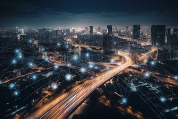 Technology-based urban environment with internet of things connectivity. Generative AI