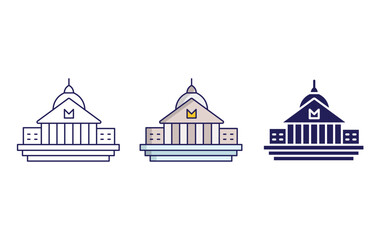 Senate house vector icon