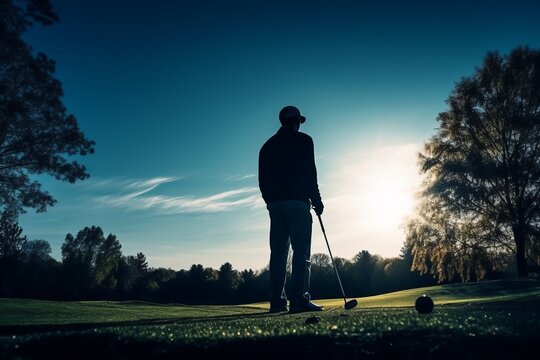Playing Golf. Generative AI
