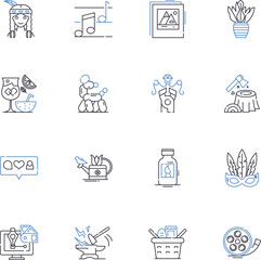 Expertise line icons collection. Mastery, Proficiency, Skill, Knowledge, Aptitude, Specialization, Competence vector and linear illustration. Talent,Expertness,Craftsmanship outline Generative AI