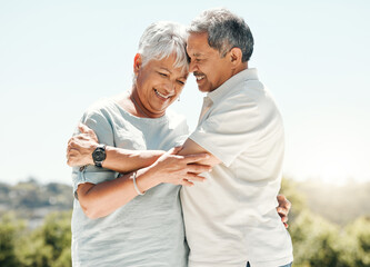 Fototapeta premium Love is a beautiful thing. Shot of senior couple spending time together in nature.