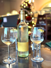 Date Night Wine bottle and glasses