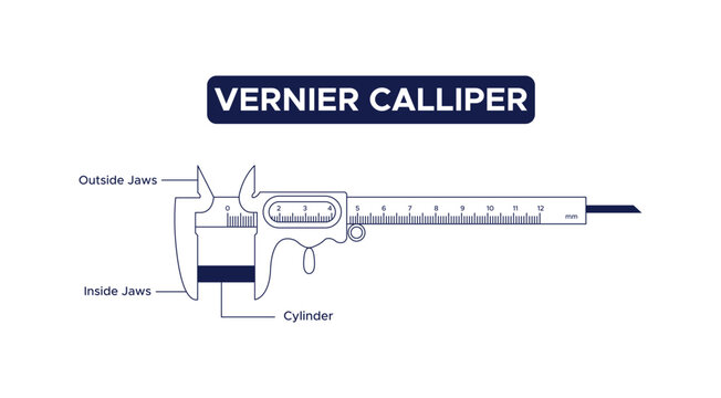Vernier Callipers Measurement tool Vector Illustration