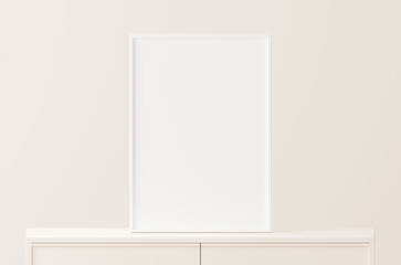Vertical mockup frame minimal modern design. A4, A3 size.