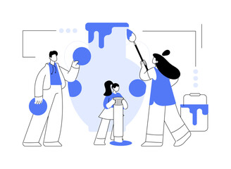 DIY project abstract concept vector illustration.