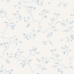 seamless pattern of branches and leaves