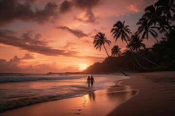 Sunset on the Beach: A Generative AI Interpretation