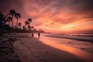 Sunset on the Beach: A Generative AI Interpretation